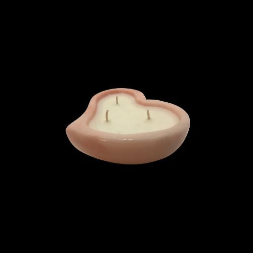 Alabaster Heart Candle