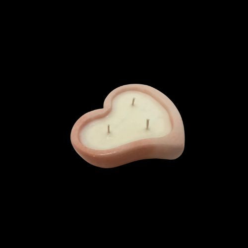 Alabaster Heart Candle