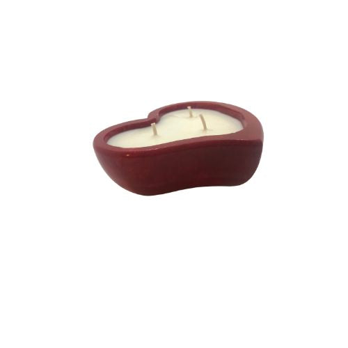 Alabaster Heart Candle