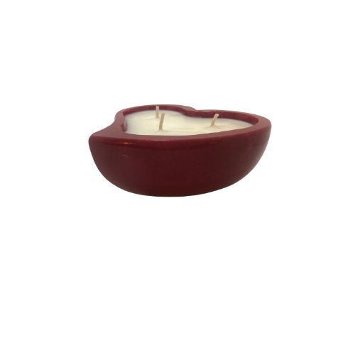 Alabaster Heart Candle