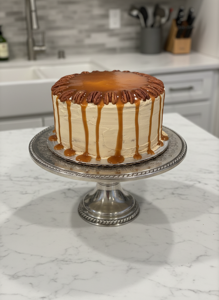 Caramel Pecan Spice cake