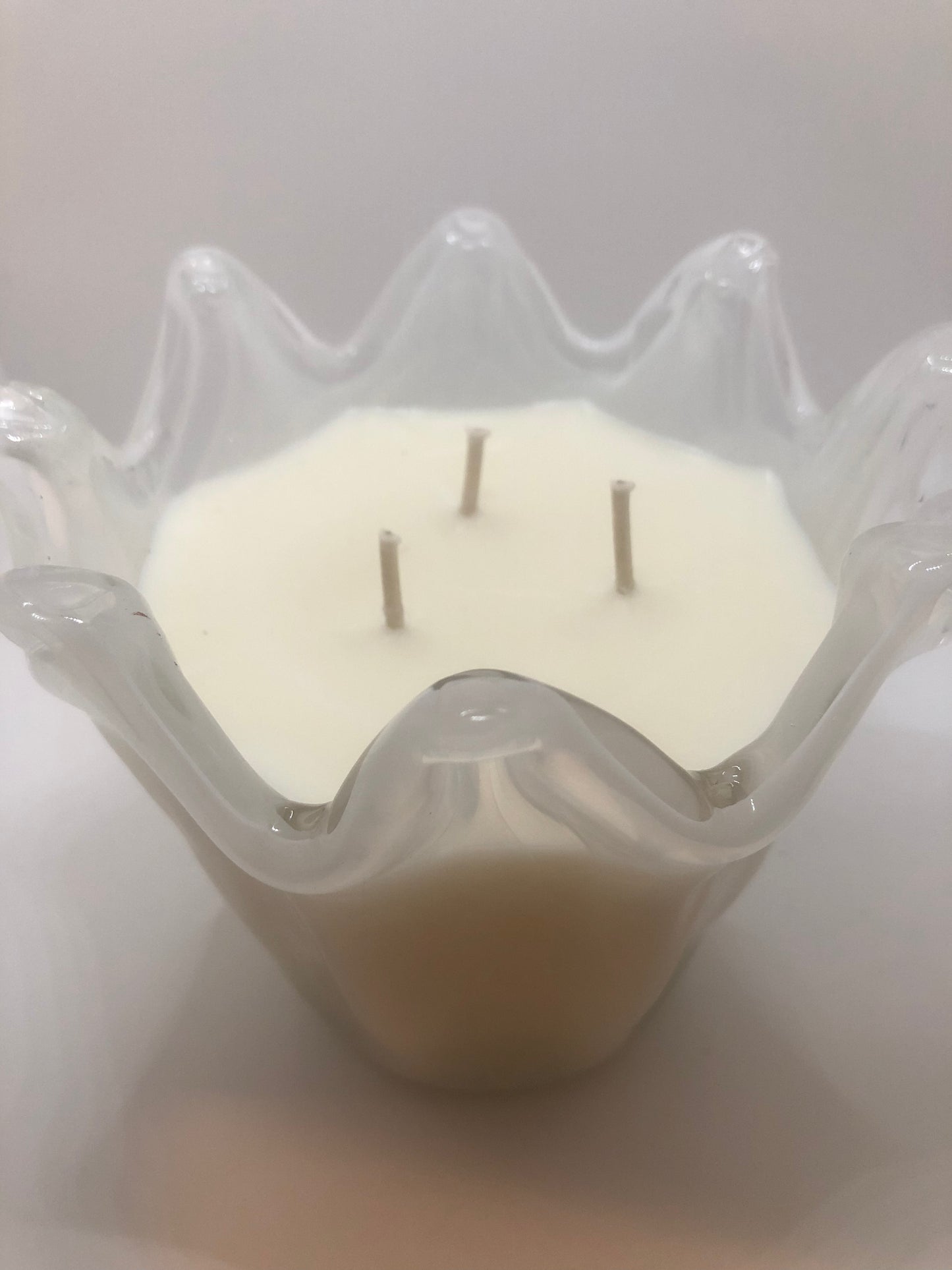 Italian Glass Crown, White