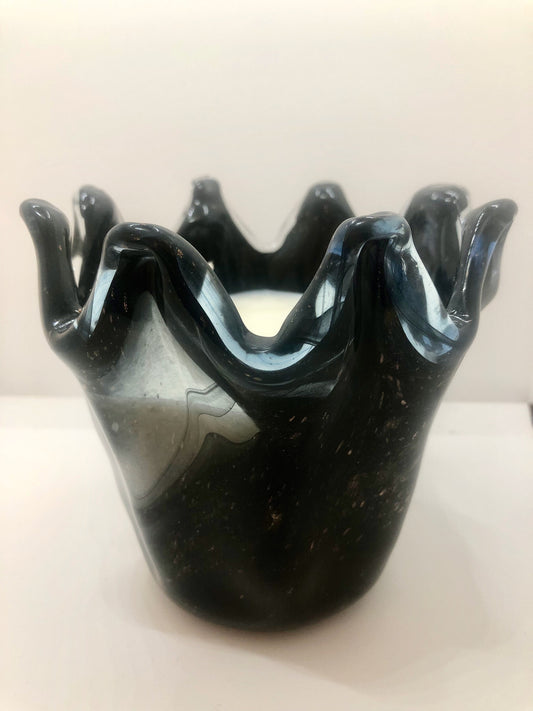 Italian Glass Crown, Black