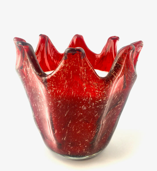 Italian Glass Crown, Red