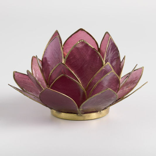 Lotus tealight candle holder, Wine